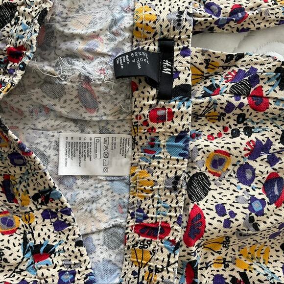 H&M Multicolor Floral Pants - size 12 - Picture 3 of 3